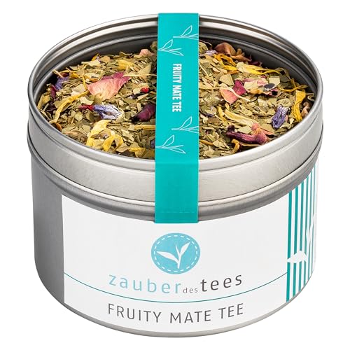 Zauber des Tees Fruity Mate Tee – Grüner Tee mit einer blumigen Note, 50 g von Zauber des Tees