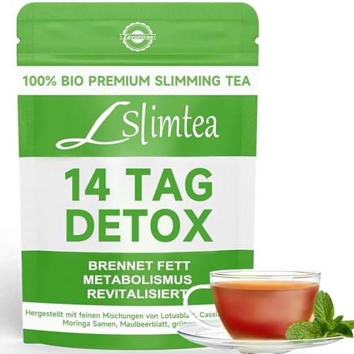 Detox Tee Zum Abnehmen, Abnehmtee – Natürlicher Kräuter Tees zur Fettverbrennung, Stoffwechsel-Anregung & Bauchfett-Reduktion | Sanfte Darmreinigung & Entgiftung für eine schlanke Silhouette, 14 Stück Detox Tee Zum Abnehmen, Abnehmtee – Natürlicher Kräuter Tees zur Fettverbrennung, Stoffwechsel-Anregung & Bauchfett-Reduktion | Sanfte Darmreinigung & Entgiftung für eine schlanke Silhouette, 14 Stück von Zavonirae