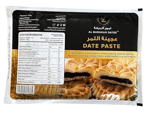 100% natürliche Dubai Medjoul-Dattelpaste – ohne Zuckerzusatz/glutenfrei/vegan (1 kg) von Zayti