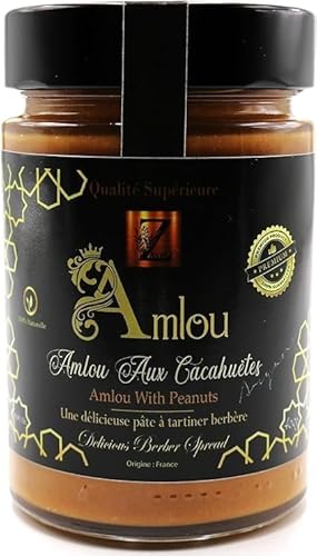 Amlou mit gerösteten Erdnüssen 400g Topf - 100% natürlicher marokkanischer Aufstrich, mit Arganöl & Orangenblütenhonig Amlou mit gerösteten Erdnüssen 400g Topf - 100% natürlicher marokkanischer Aufstrich, mit Arganöl & Orangenblütenhonig von Zayti
