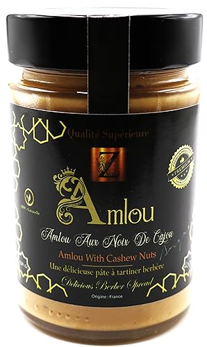 Authentischer marokkanischer Aufstrich: Amlou mit Cashewnüssen, Arganöl und Orangenhonig – 400 g von Zayti