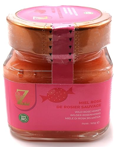Honig Rose Wildrose, 100 % rein & natürlich – 160 g – Premium-Honig – feine Qualität, köstliche Aromen von Zayti