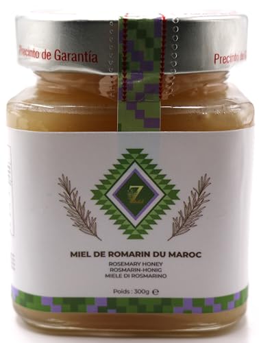 Zayti Honig Rosmarin aus Marokko 300 g – cremig – ein seltener und einzigartiger Honig – 100 % natürlich, geerntet in der Region Souss Massa Draa von Zayti