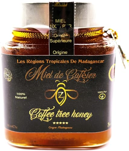 Zayti Honig aus Madagaskar-Kaffeebaum, 300 g, 100 % natürlich, in der Region Manakara geerntet von Zayti