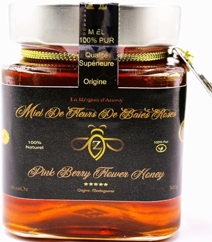 Honig aus rosa Beerenblüten aus Madagaskar, 300 g, 100 % natürlich, geerntet in der Region Anosy im Süden Madagaskars. Honig aus rosa Beerenblüten aus Madagaskar, 300 g, 100 % natürlich, geerntet in der Region Anosy im Süden Madagaskars. von Zayti