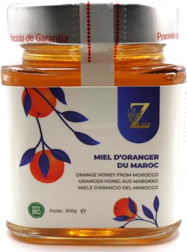 Orangenhonig aus Marokko, 300 g, ein seltener und einzigartiger Honig – 100 % natürlich, geerntet in der Region Souss Massa Draa von Zayti