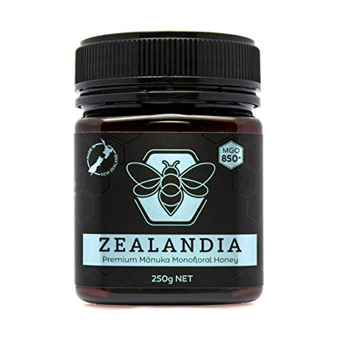 Zealandia Premium Manuka Honig MGO 850+ 250 gramm - 100% Pur aus Neuseeland - Zertifiziertem Methylglyoxal Gehalt - Monofloral Manuka Honey von Zealandia