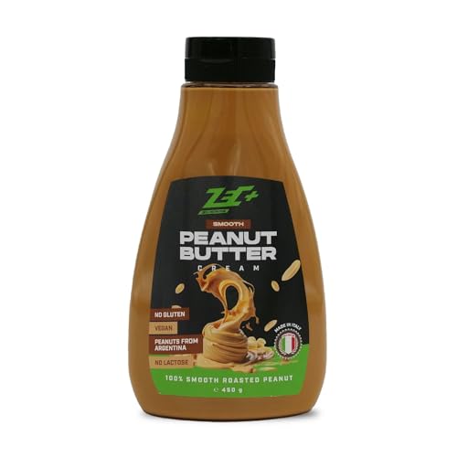 ZEC+ Peanutbutter Cream - 450g, Protein Peanut Butter mit ca. 30 g Protein pro 100 g (Smooth) von Zec+