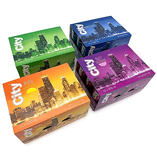 48 Dosen City gemischt City Hugo, Secco, Sunrise Orange, Sunset Maracuja a 200ml (48 x 200ml) mit EINWEGPFAND von KDJMDL