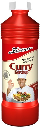 Zeisner Curry-Ketchup mit erlesenen Gewürzen fein abgestimmt, aus Grasberg bei Bremen, vegan, 12er Pack (12 x 425 ml) von Zeisner