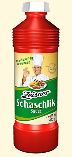 Zeisner Schaschlik-Sauce mit erlesenen Gewürzen fruchtiger Geschmack | aus Grasberg bei Bremen | vegan | natürlich ohne Konservierungsstoffe, 425 ml von Zeisner