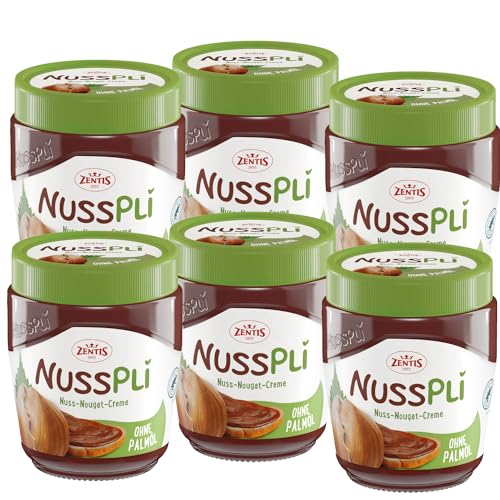 6er Pack Nusspli Nuss-Nougat-Creme ohne Palmöl (6x300g Glas) von Zentis