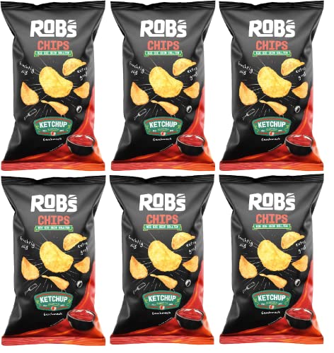 ROB'S CHIPS Originals Kartoffelchips WIE SIE SEIN SOLLTEN 6x 120g Ketchup von Zentis