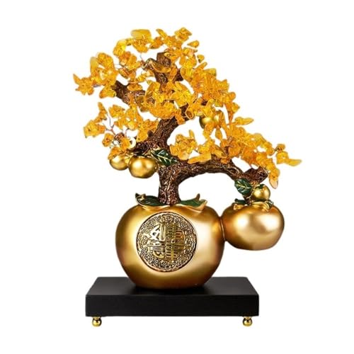 Feng Shui Baumdekoration für den Innenbereich, Citrin-Kristallbaum, Kristall-Bonsai-Kaki, Citrin-Glücksbaum mit Sockel, Reiki, Glück, Reichtum, Geldbaum, Kristallgeschenke, für Zuhause, Büro(Gold) Feng Shui Baumdekoration für den Innenbereich, Citrin-Kristallbaum, Kristall-Bonsai-Kaki, Citrin-Glücksbaum mit Sockel, Reiki, Glück, Reichtum, Geldbaum, Kristallgeschenke, für Zuhause, Büro(Gold) von Zephyria