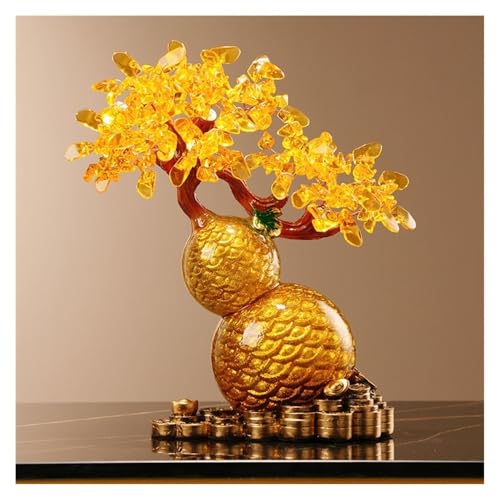 Feng Shui Baumdekoration für den Innenbereich, Gold Feng Shui Yuan Bao Baum Statue Citrin Quarz Kristall Geld Baum Bonsai Stil Dekoration Home Office Dekor Ornament, für Zuhause, Büro Feng Shui Baumdekoration für den Innenbereich, Gold Feng Shui Yuan Bao Baum Statue Citrin Quarz Kristall Geld Baum Bonsai Stil Dekoration Home Office Dekor Ornament, für Zuhause, Büro von Zephyria