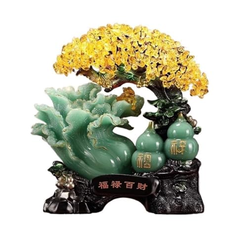 Feng Shui Baumdekoration für den Innenbereich, Kristall-Geldbaum, Edelsteinbaum, Feng-Shui-Statuen for Reichtum, Heimbüro-Dekoration – spiritueller Kristall-Baumschmuck, für Zuhause, Büro(Blue) von Zephyria