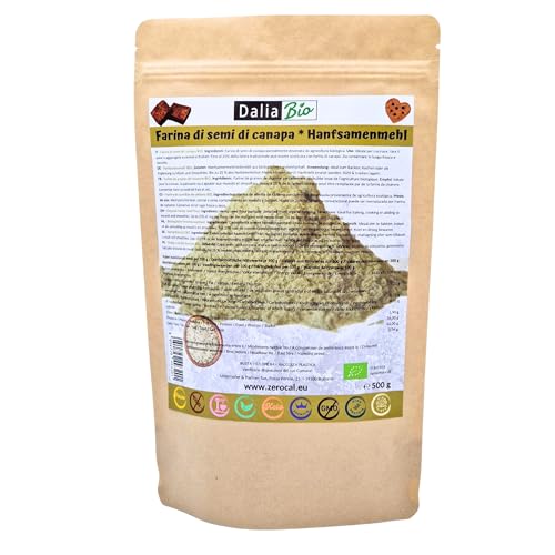 Dalia – Bio Hanfsamenmehl 500g | 43% Protein | Glutenfrei | Ballaststoffreich | Vegan | Ideal für Brot, Smoothies & Backen | Premium Qualität Dalia – Bio Hanfsamenmehl 500g | 43% Protein | Glutenfrei | Ballaststoffreich | Vegan | Ideal für Brot, Smoothies & Backen | Premium Qualität von ZeroCal - Dalia
