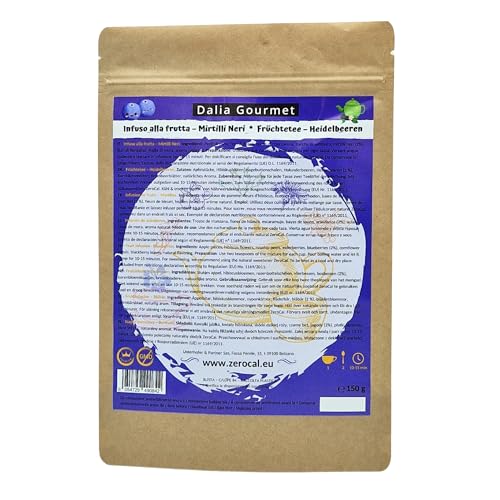 Früchtetee lose | Heidelbeere 150 g | Premium Qualität | Glutenfrei | Laktosefrei | Vegan von ZeroCal - Dalia