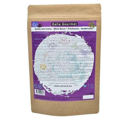 Früchtetee lose | Waldfrüchte 150 g | Premium Qualität | Glutenfrei | Laktosefrei | Vegan von ZeroCal - Dalia
