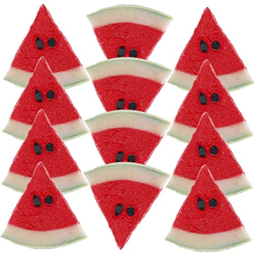 Zerodeko 12St gefälschte Fruchtdekoration Dekoration Künstliche Früchte Modelle Obst Modell mit künstlichen Wassermelonenscheiben künstliche Wassermelonenscheiben Spielzeug schmücken von Zerodeko