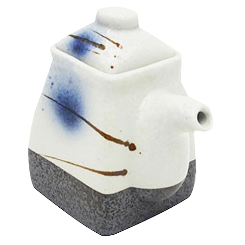 Zerodeko 3St Sojasaucentopf im japanischen Stil Gewürz-Aufbewahrungsflasche Behälter für Chiliöl Haushalt Sojasauce Flasche japanischer Essigspender Keramik Tanker Gewürzflaschen Essigglas von Zerodeko