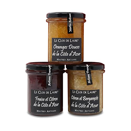 Geschenkset, Probierset, Konfitüre, Marmelade, Erdbeerkonfitüre, Zitronenkonfitüre, Orangenmarmelade, Cote d´Azur, aus Frankreich Geschenkset, Probierset, Konfitüre, Marmelade, Erdbeerkonfitüre, Zitronenkonfitüre, Orangenmarmelade, Cote d´Azur, aus Frankreich von Zerres Gourmet