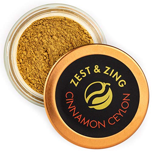 Ceylon Zimt (fein gemahlen), 17g - ZEST & ZING Premium Gewürze. Frische, praktische, stapelbare Gewürzdosen. von Zest & Zing