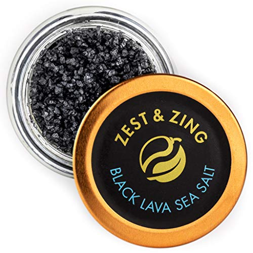 Hawai Black Lava Meersalz (grobkörnig), 55g - ZEST & ZING Premium Salz. Frische, praktische, stapelbare Gewürzdosen. von Zest & Zing