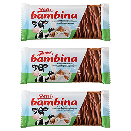 3er Pack Zetti Bambina Vollmilchschokolade (3 x 100 g) mit gerösteten Haselnusssplittern von Zetti
