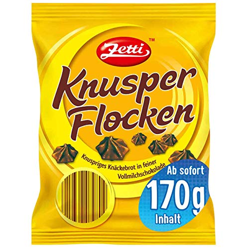 Zetti Knusperflocken in feiner Vollmilchschokolade 3er Pack (3 x 170 g) knuspriges Knäckebrot von Zetti
