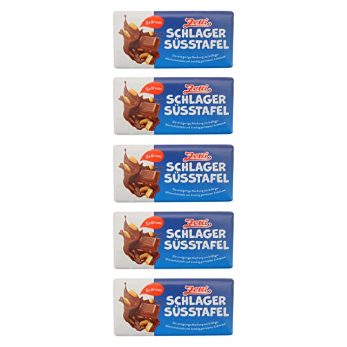 5er Pack Zetti Schlagersüsstafel Schokolade (5 x 100 g) Milchschokolade, Vollmilchschokolade von Zetti