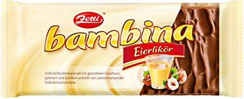 Zetti bambina Vollmilchschokolade mit Haselnuss und Karamell, 24er Pack (24 x 100 g) (Eierlikör, 24 Stück) von Zetti