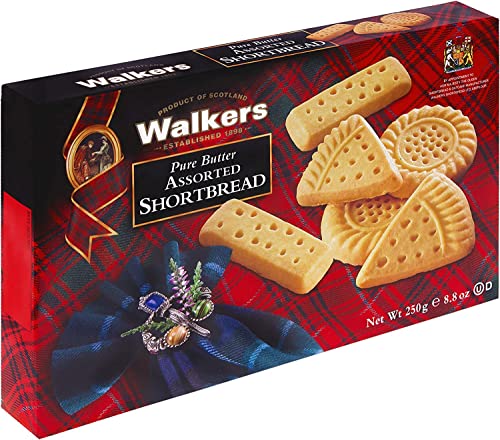 Walkers | Keks-Sortiment mit reiner Butter | Schottische Butterkekse | Kekse Geschenkbox | Gemischte Gebäckpackung - 250 Gr von Zeus Party