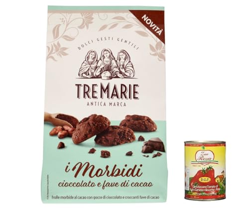 12x Tre marie i morbidi cioccolato e fave di cacao, Schokolade und Kakaobohnen biscuits Kekse 300 g + Zia Rosa DOP Pomodoro San Marzano Dose von 400g 12x Tre marie i morbidi cioccolato e fave di cacao, Schokolade und Kakaobohnen biscuits Kekse 300 g + Zia Rosa DOP Pomodoro San Marzano Dose von 400g von Zia Rosa