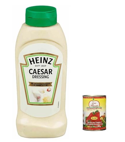 3x Heinz Sauce Salade Caesar Flacon Chips Gewürz Flasche 830g + Zia Rosa DOP Pomodoro San Marzano Dose von 400g von Zia Rosa