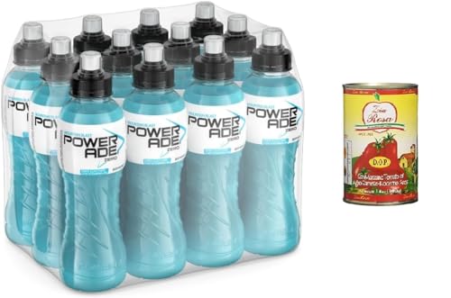 Powerade Mountain Blast Zero Sport Drink – 12 Flaschen à 500 ml, isotonisches Getränk, kalorienarm, mit Sports Cap, Kohlenhydrat- und Elektrolytlösung+Zia Rosa DOP Pomodoro San Marzano Dose von 400g Powerade Mountain Blast Zero Sport Drink – 12 Flaschen à 500 ml, isotonisches Getränk, kalorienarm, mit Sports Cap, Kohlenhydrat- und Elektrolytlösung+Zia Rosa DOP Pomodoro San Marzano Dose von 400g von Zia Rosa