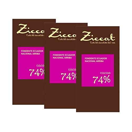 Ziccat - Einzelne Tafeln - Schokolade Ecuador 74% - 3 x 70 g von Ziccat