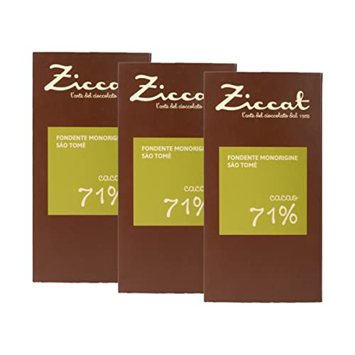 Ziccat - Einzelne Tafeln - Schokolade Sao Tome 71% - 3 x 70 g von Ziccat