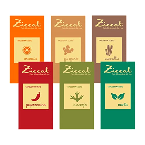 Ziccat - Schokoladenriegel mit Geschmack - 6 x 100 g von Ziccat