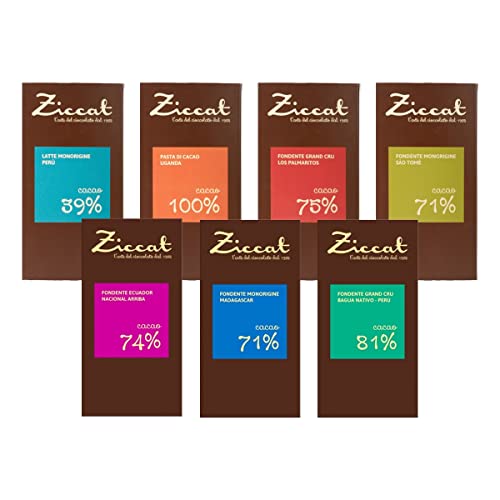 Ziccat - Sortenreine Mischung - 7 x 70 g Schokoladentafeln von Ziccat