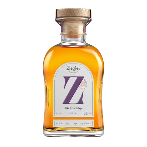 Ziegler Alte Zwetschge Obstbrand 43% (1x 0,5l) - Edler Zwetschgenbrand mit feinen Holz- und Vanillenoten Ziegler Alte Zwetschge Obstbrand 43% (1x 0,5l) - Edler Zwetschgenbrand mit feinen Holz- und Vanillenoten von Ziegler