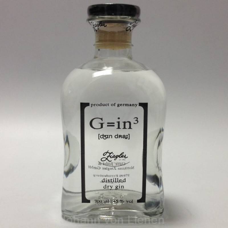 Ziegler Dry Gin Classic G=in³ 0,7 L 45%vol von Ziegler
