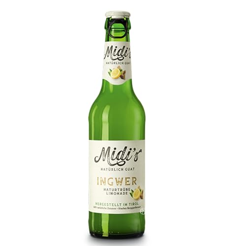 Midi's Ingwer - Naturtrübe Limonade aus dem Zillertal I 12 x 0,33 Liter I Tiroler Trinkgenuss mit langer Tradition und höchster Qualität. von Zillertal