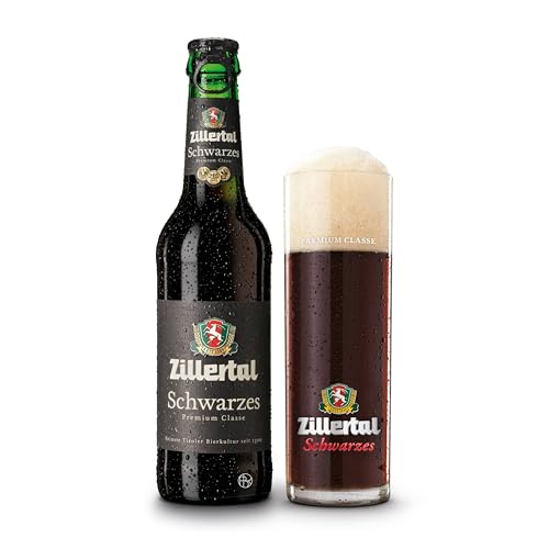 Zillertal Schwarzes Bier 12 x 0,33 Liter I Tiroler Trinkgenuss mit langer Tradition und höchster Qualität. von Zillertal