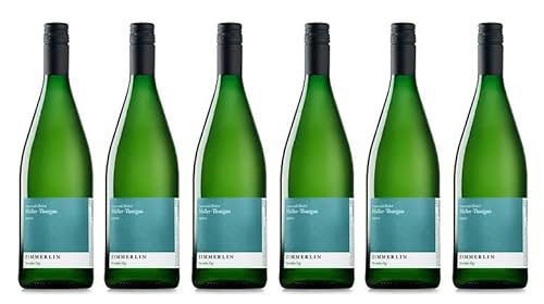 6x 1,0l - Zimmerlin - "für jeden Tag" - Müller-Thurgau - Kaiserstuhl - Qualitätswein Baden - Deutschland - Weißwein trocken von Zimmerlin