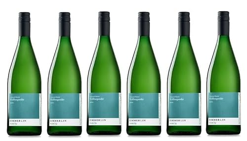 6x 1,0l - Zimmerlin - "für jeden Tag" - Weißburgunder - Kaiserstuhl - Qualitätswein Baden - Deutschland - Weißwein trocken von Zimmerlin