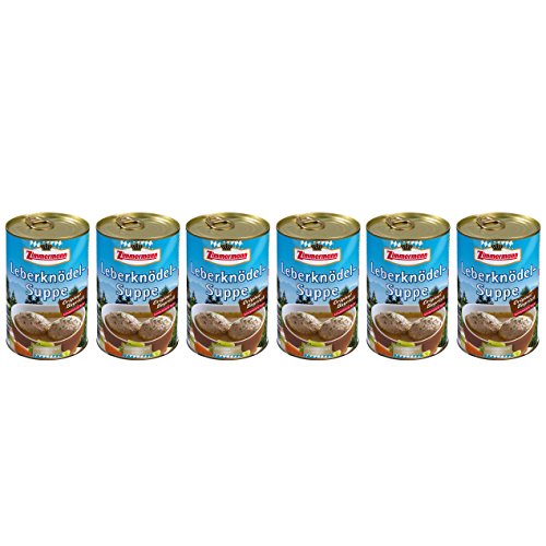 Fleischwerke Zimmermann Leberknödelsuppe, 6er Pack (6 x 400 ml ) von Zimmermann