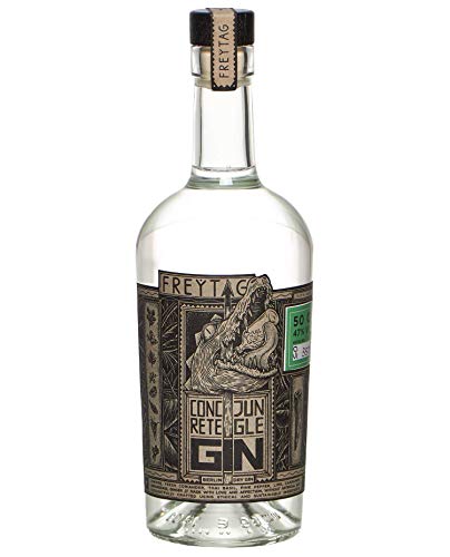 CONCRETE JUNGLE GIN handcrafted premium Berlin Dry Gin - prämiert, etherisch, komplex, intensiv, wild aber mild (1x50cl) von Zimtzitze