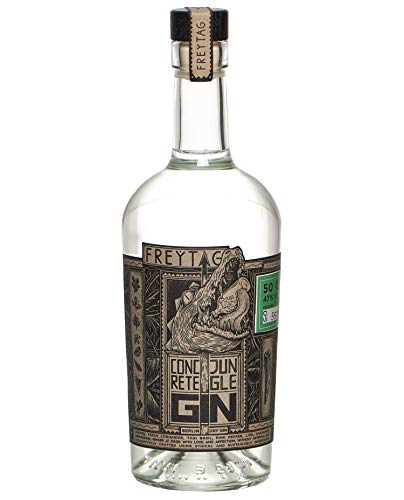 CONCRETE JUNGLE GIN handcrafted premium Berlin Dry Gin - prämiert, etherisch, komplex, intensiv, wild aber mild (1x50cl) von Zimtzitze