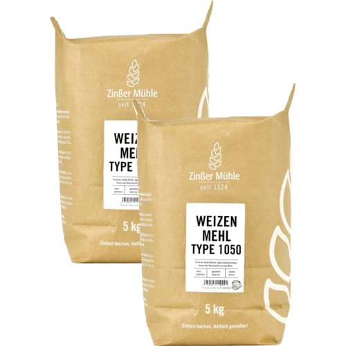 2X Weizenmehl Type 1050 5 kg 2X Weizenmehl Type 1050 5 kg von Zinßer Mühle